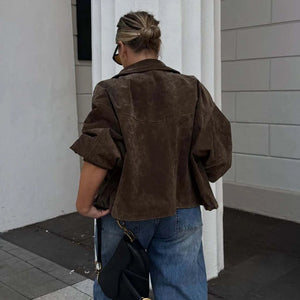 VILZSTUDIOS Faux Leather Oversized Jacket