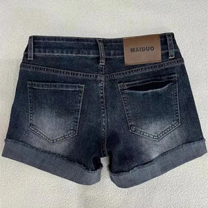 VILZSTUDIOS Sexy Deep Blue Denim Shorts
