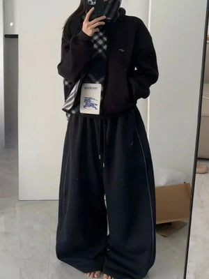 VILZSTUDIOS Chic Striped Oversized Parachute Pants