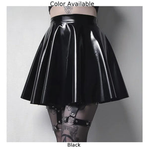 VILZSTUDIOS Shiny PVC Patent Leather Bodycon Skirt
