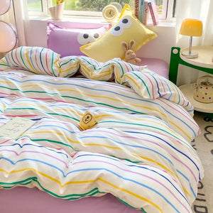 VILZSTUDIOS Vibrant Plaid Nordic Duvet Bedding Set