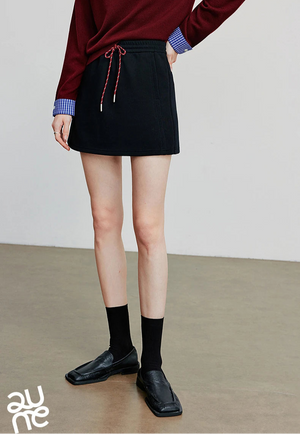VILZSTUDIOS Stylish Autumn Cotton Casual Mini Skirt