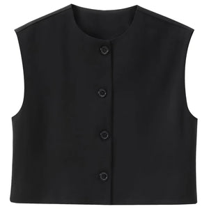 VILZSTUDIOS Chic Sleeveless Cropped Vest