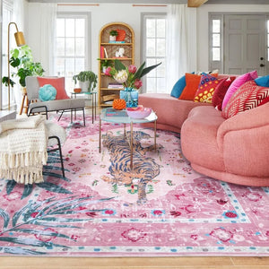 VILZSTUDIOS Pink Leopard Print Rugs
