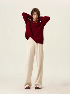 VILZSTUDIOS Retro Red Cashmere Sweater