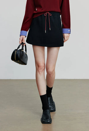 VILZSTUDIOS Stylish Autumn Cotton Casual Mini Skirt