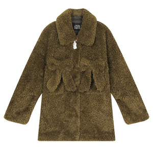 VILZSTUDIOS Y2K Olive Bowknot Pockets Jacket