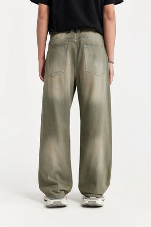 VILZSTUDIOS Retro Loose Washed Casual Jeans