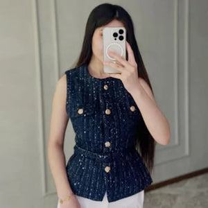 VILZSTUDIOS Stylish Textured Sleeveless Vest