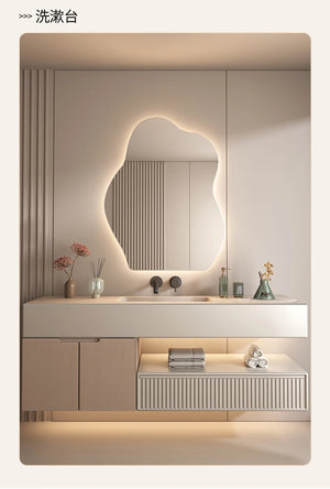 VILZSTUDIOS Wavy Wall Mirror Living Room Decoration Modern Art Vanity Aesthetic Large Size Mirror Fashion Espelhos Lounge Suite Furniture