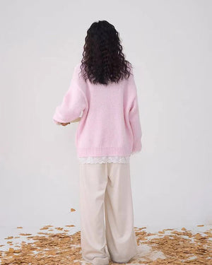 VILZSTUDIOS Sweet Lolita Lace Knit Sweater
