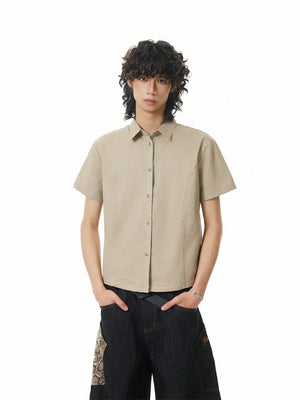 VILZSTUDIOS Retro Washed Distressed Cargo Shirt