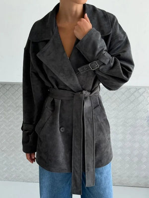 VILZSTUDIOS Retro Suede Lace-Up Jacket