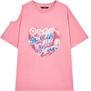 VILZSTUDIOS Sweet Cool Love Print Oversize T-Shirt