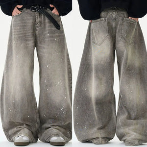 VILZSTUDIOS Adjustable Waist Distressed Machete Jeans