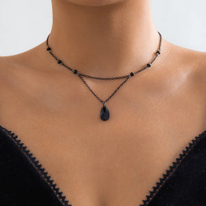 VILZSTUDIOS Gothic Crystal Beads Chain Necklace