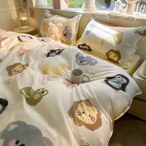 VILZSTUDIOS Luxurious Soft Twin-Queen Duvet Bedding Set
