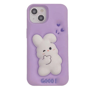 VILZSTUDIOS Cute bunny plush iPhone case for stylish protection
