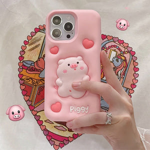 VILZSTUDIOS Cute pig-themed soft iPhone case