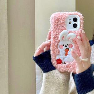 VILZSTUDIOS Cute fluffy bunny iPhone case for trendy phone accessories