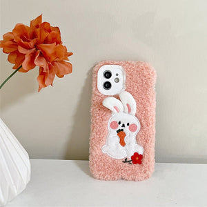 VILZSTUDIOS Cute fluffy bunny iPhone case for trendy phone accessories