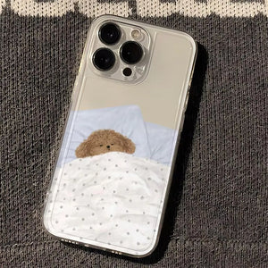 VILZSTUDIOS Cute phone case featuring a sleeping puppy design
