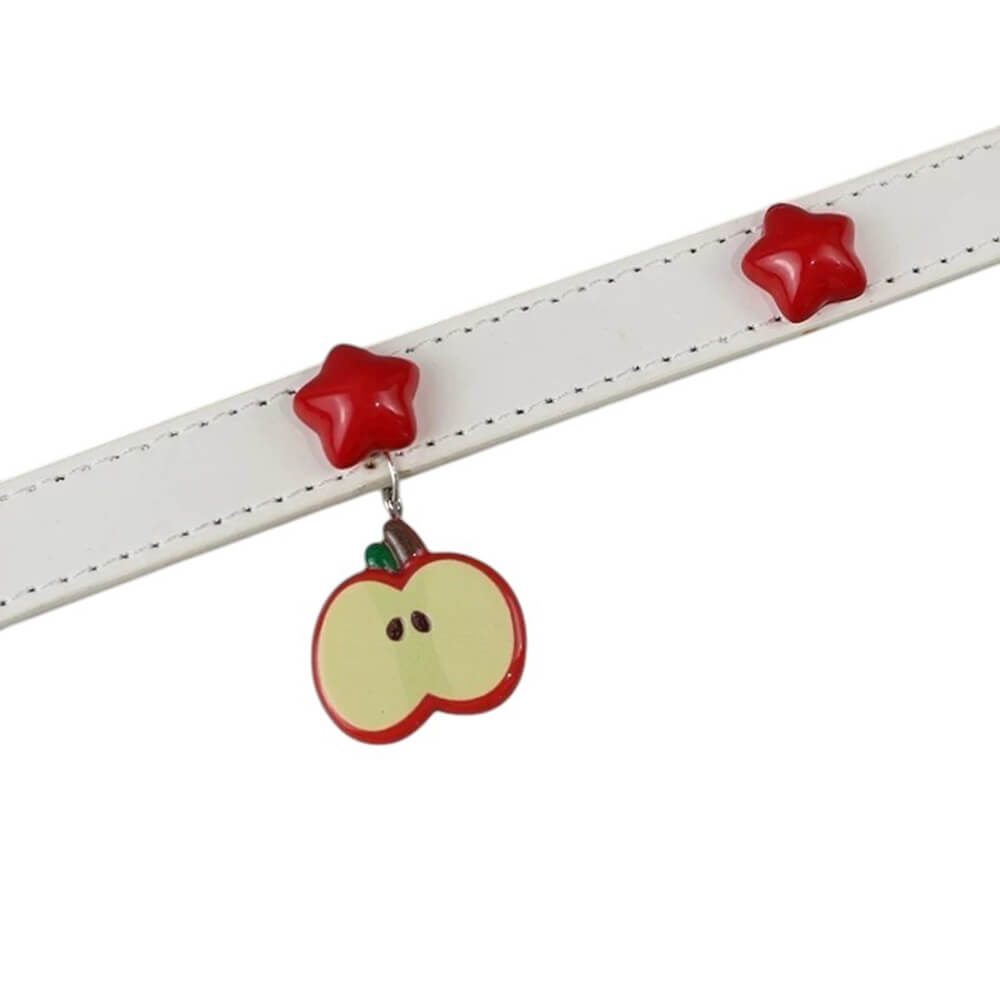 VILZSTUDIOS Aesthetic choker with apple core pendant and stars