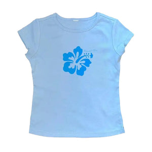 VILZSTUDIOS Stylish baby tee with hibiscus flower design