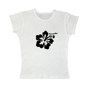 VILZSTUDIOS Stylish baby tee with hibiscus flower design