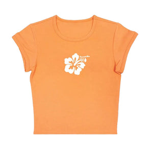 VILZSTUDIOS Stylish baby tee with hibiscus flower design