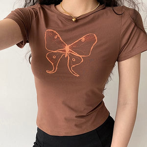 VILZSTUDIOS Aesthetic Butterfly Graphic Top from VILZSTUDIOS