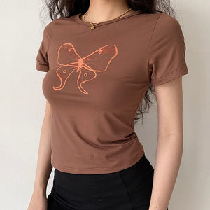 VILZSTUDIOS Aesthetic Butterfly Graphic Top from VILZSTUDIOS