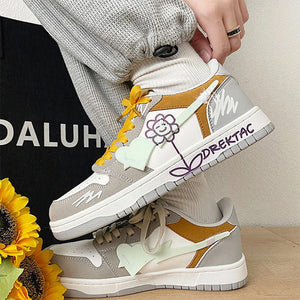 VILZSTUDIOS Stylish floral low-top sneakers for casual wear