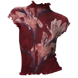 VILZSTUDIOS Aesthetic floral mesh top