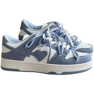 VILZSTUDIOS Aesthetic heart blue vegan leather sneakers