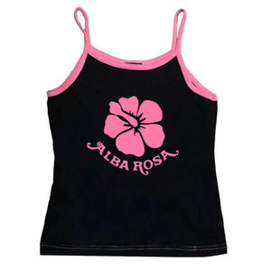 VILZSTUDIOS Y2K aesthetic tank top featuring hibiscus graphic