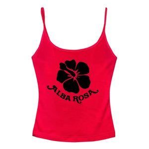 VILZSTUDIOS Y2K aesthetic tank top featuring hibiscus graphic