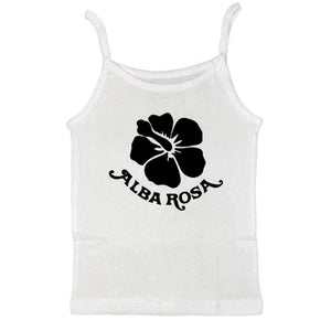 VILZSTUDIOS Y2K aesthetic tank top featuring hibiscus graphic