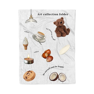 VILZSTUDIOS Aesthetic print throw blanket showcasing vintage design