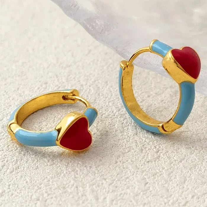 VILZSTUDIOS Stylish heart earrings in zinc alloy