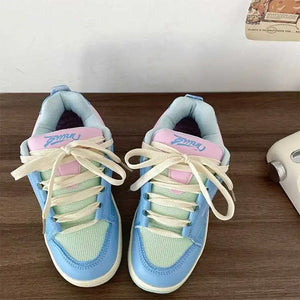 VILZSTUDIOS Pastel skate sneakers with breathable mesh upper