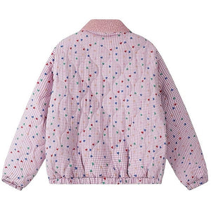 VILZSTUDIOS Aesthetic pink heart pattern jacket