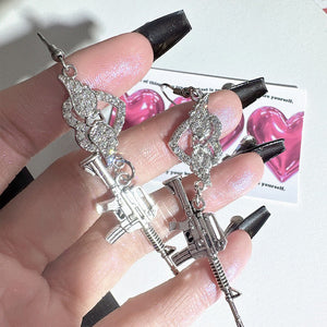VILZSTUDIOS Unique earrings featuring a gun shape design