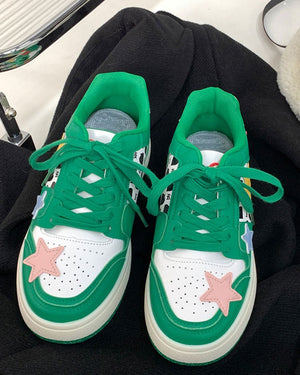 VILZSTUDIOS Aesthetic sneakers with shooting star design