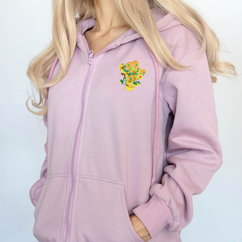 VILZSTUDIOS Artistic floral graphic hoodie from VILZSTUDIOS