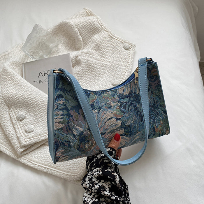 VILZSTUDIOS Stylish baguette bag with floral design