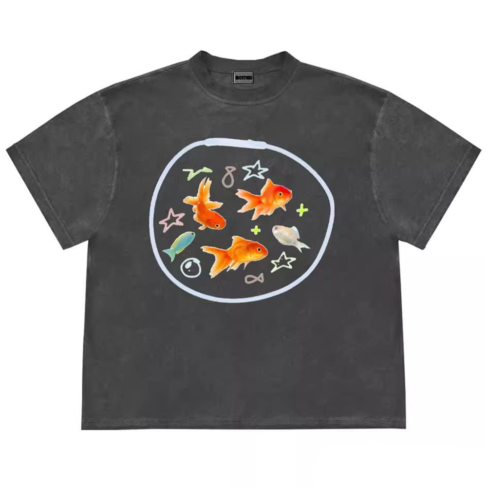 VILZSTUDIOS Graphic t-shirt featuring a goldfish design