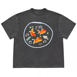 VILZSTUDIOS Graphic t-shirt featuring a goldfish design