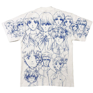 VILZSTUDIOS Artistic sketch graphic t-shirt featuring manga-style illustrations