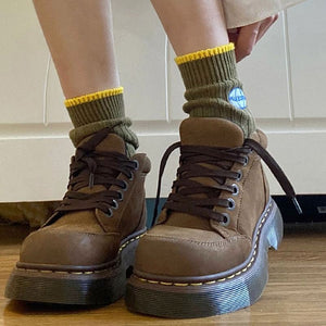 VILZSTUDIOS Autumn platform lace-up boots by VILZSTUDIOS